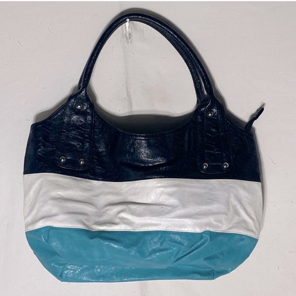 5/$25 Payless Shoe Source Colour Block Faux Leather Hobo Bag Shoulder Bag Purse - Picture 1 of 14